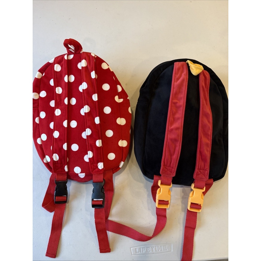 Disney Parks Soft Mickey & Minnie Mouse  Backpack W/ Attached Soft Plush Toy - Picture 4 of 9